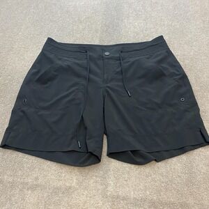 Athleta Rincon Bermuda Shorts Womens 10 Black Quick Dry Stretch Outdoor Pockets